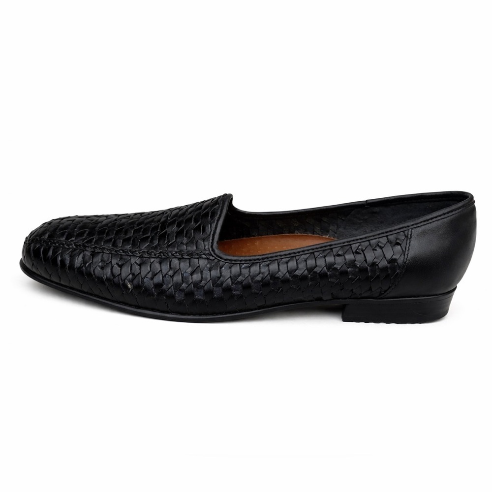 SOUL Naturalizer Bebe Woven Loafers Black Comfort Flats 8N NEW No Tags - Picture 6 of 7